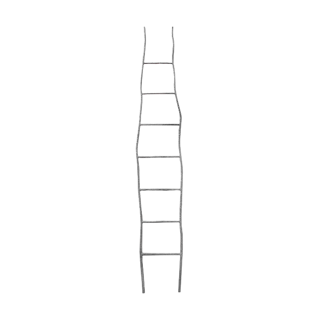 asymmetric decorative iron ladder
