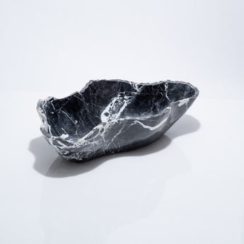 Black & White Abstract Polished Marble Bowl