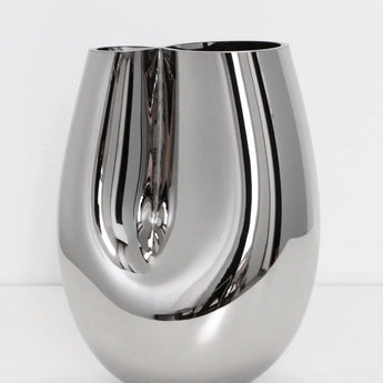 SkLO Handblown Glass Seam Vessel